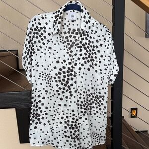 CAbi Black and White Patterned  Shirt